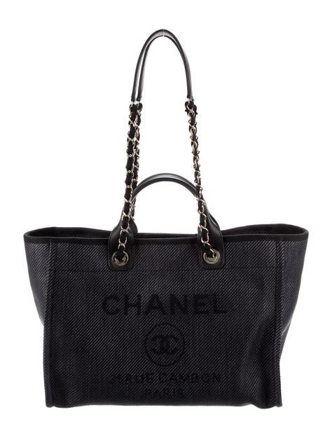 chanel deauville tote medium vs large|Chanel deauville tote large size.